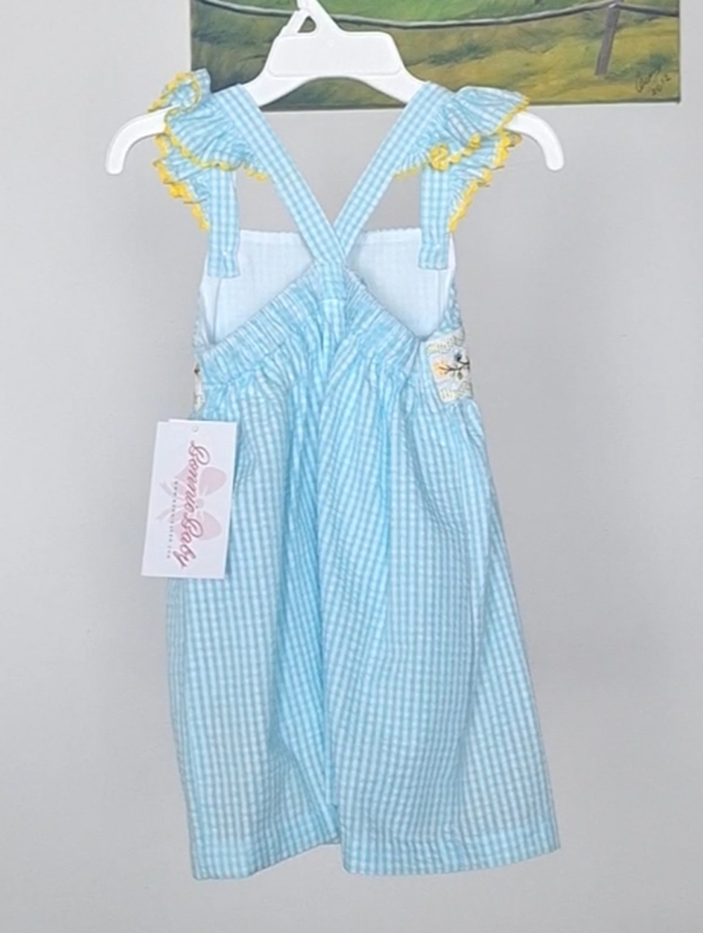 Bonnie Baby Gingham Smocked Dress - Picture 2 of 8